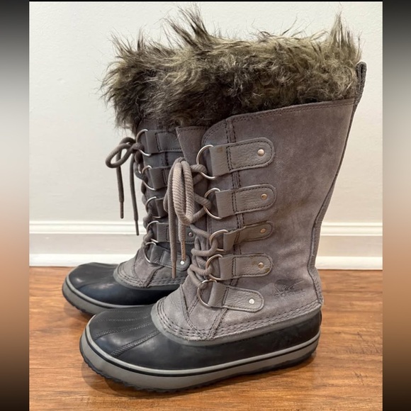 Sorel Shoes - Sorel Joan of Arc Women's Gray and Black Winter Boots